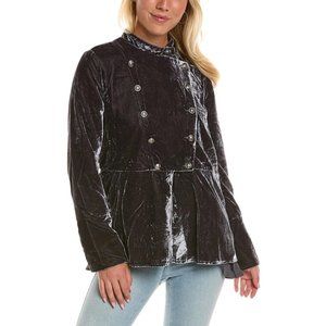 NWT New $228 Free People Velvet Faye Ebony Jacket Size XS